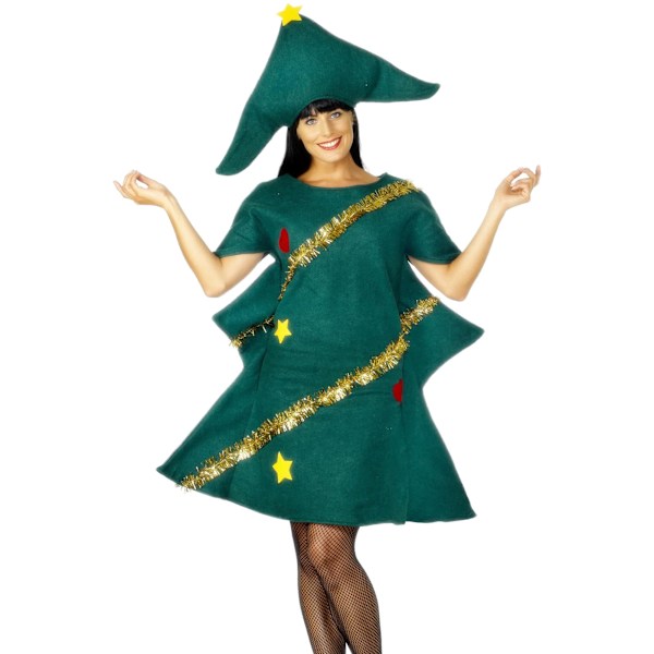 Smiffys Unisex Vuxen Julgran Kostym One Size Grön/Guld Green/Gold One Size