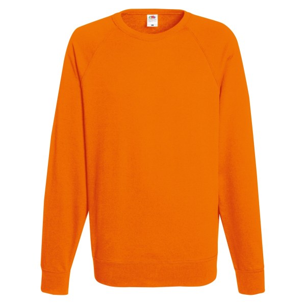 Fruit Of The Loom Lätt raglan sweatshirt för män (240 GSM) Orange 2XL