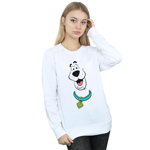 Scooby Doo Dam/Kvinnor Stor Ansikte Sweatshirt L Vit White L