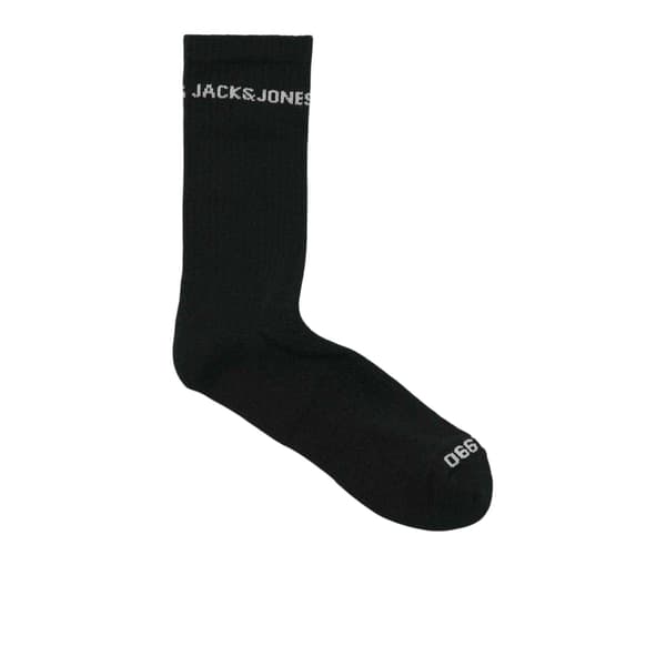 Jack And Jones Herr Basic Logo Crew Strumpor (2-pack) En Storlek Black/White One Size