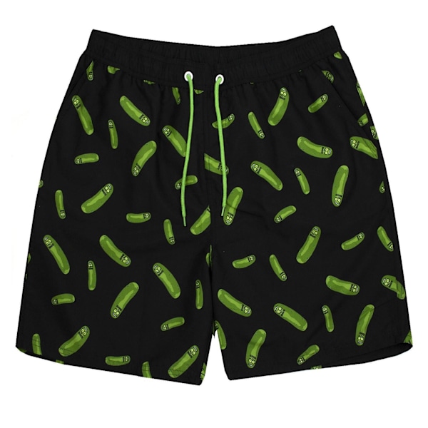 Rick And Morty Herr Pickle Rick Badbyxor S Svart/Grön Black/Green S