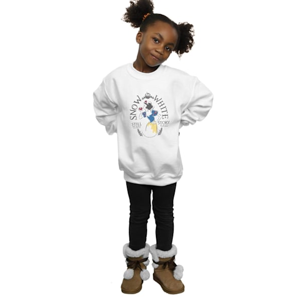 Disney Princess Girls Snövit Fairytale Story Sweatshirt 7-8 år White 7-8 Years