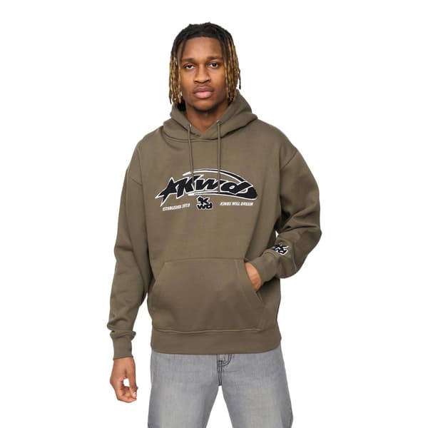Kings Will Dream Herr Dashed Hoodie M Oliv Olive M