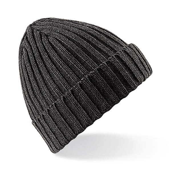 Beechfield Unisex Winter Chunky Ribbed Beanie Hat One Size Char Charcoal One Size