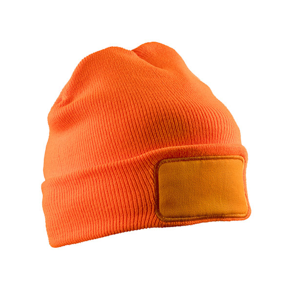 Result Äkta Återvunnen Unisex Vuxen Thinsulate Tryckbar Mössa Fluorescent Orange One Size