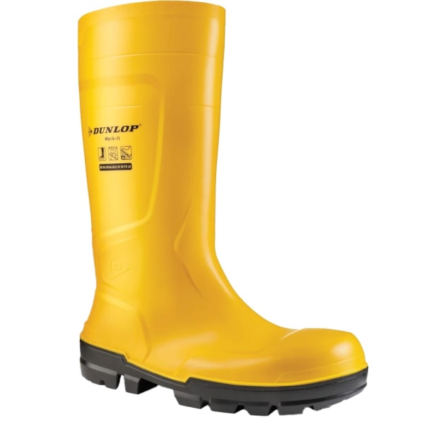Dunlop Unisex Adult Work-It Safety Wellington Boots 10 UK Yello Yellow 10 UK