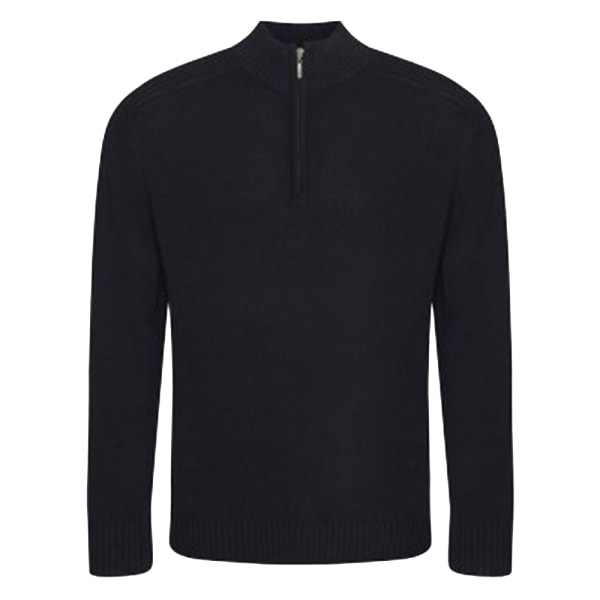 Ecologie Mens Wakhan Zip Neck Sweater XS Svart Black XS