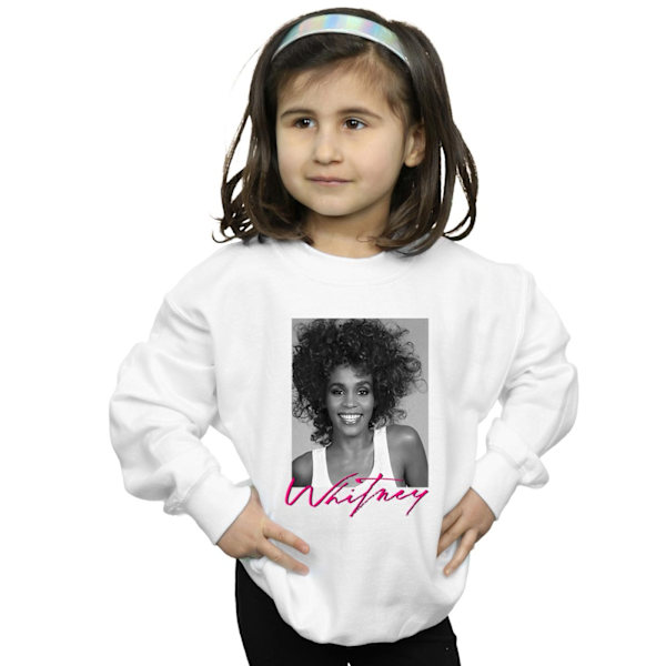 Whitney Houston Girls Smile Photograph Sweatshirt 12-13 år W White 12-13 Years