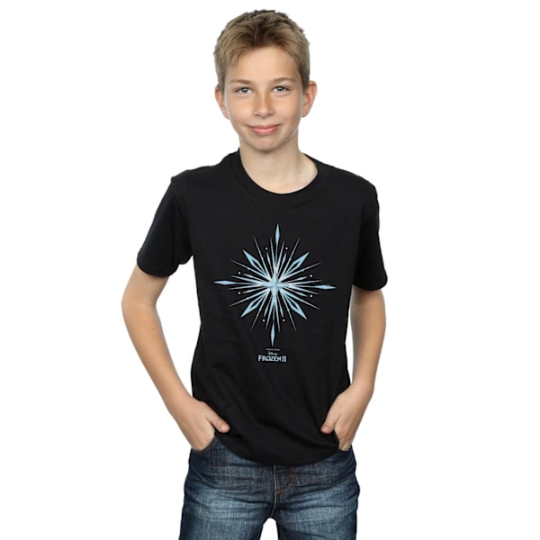 Disney Boys Frozen 2 Elsa Signature Snowflake T-Shirt 3-4 år Black 3-4 Years