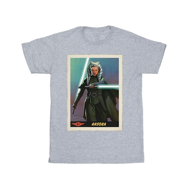 Star Wars Girls The Mandalorian Ahsoka Bomull T-shirt 9-11 år Sports Grey 9-11 Years