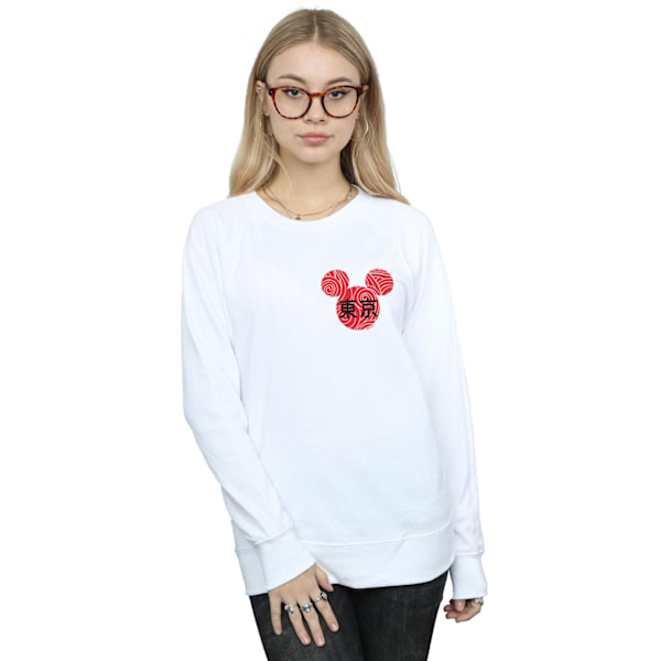 Disney Dam/Damer Mickey Mouse Symbol Sweatshirt XL Vit White XL