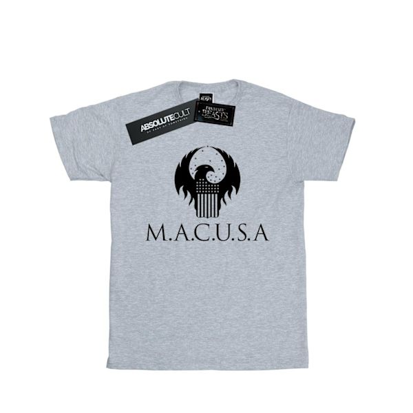 Fantastiska vidunder Mäns MACUSA logotyp T-shirt M Sports Grey Sports Grey M