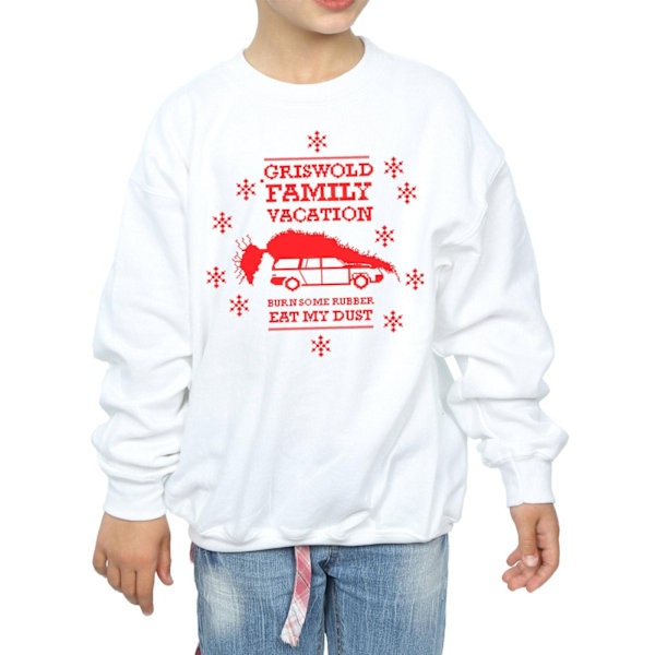 National Lampoon´s Christmas Vacation Girls Eat My Dust Sweatshirt White 9-11 Years