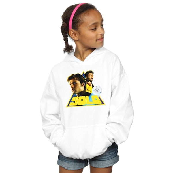 Star Wars Girls Solo Retro Triangle Hoodie 9-11 år Vit White 9-11 Years