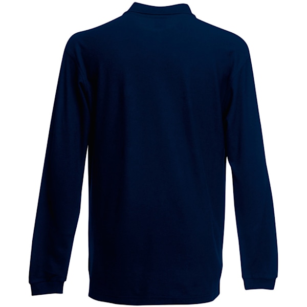 Fruit Of The Loom Premium Långärmad Poloskjorta för Herr M Deep Na Deep Navy M