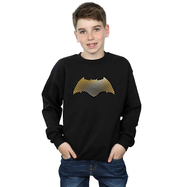 DC Comics Boys Justice League Movie Batman Logo Textured Sweats Black 5-6 Years