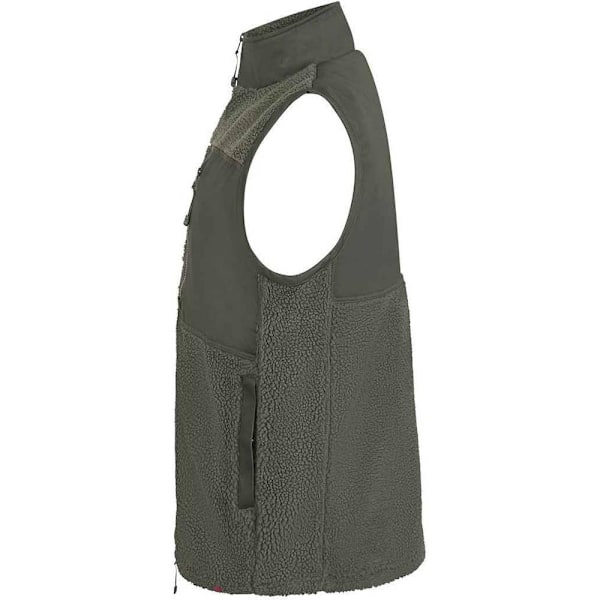 Front Row Unisex Vuxen Sherpa Återvunnen Väst XS Mörk Oliv Dark Olive XS