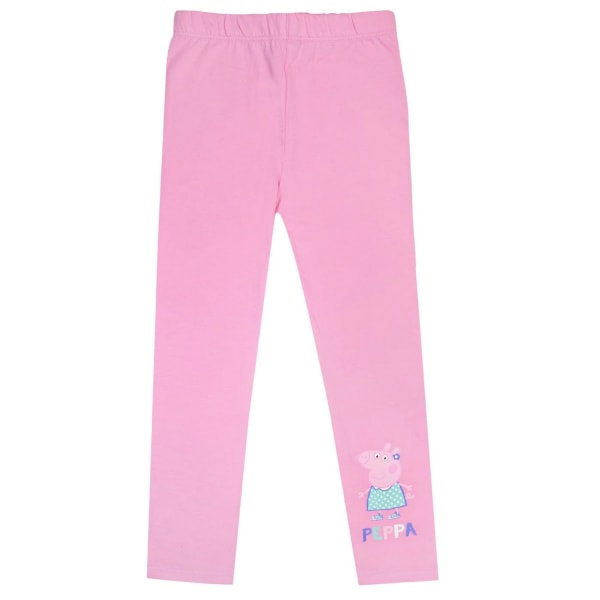 Greta Gris leggings för tjejer (2-pack) 12-18 månader rosa/marinblå Pink/Navy Blue 12-18 Months