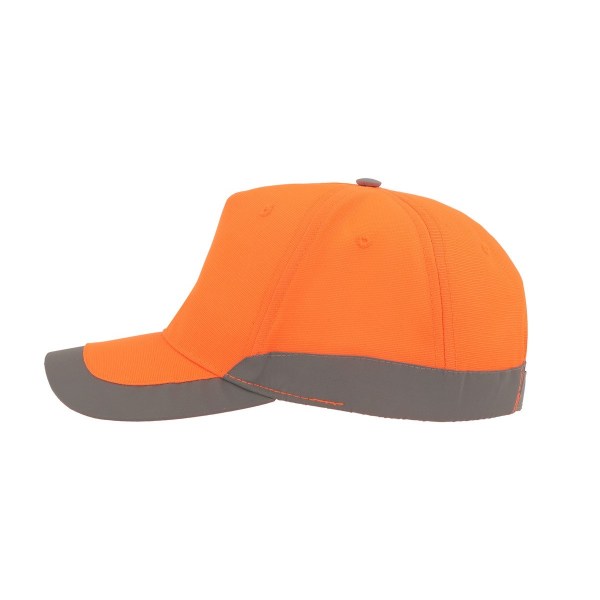 Atlantis Helpy 5 Panel Reflex Cap One Size Safety Orange Safety Orange One Size