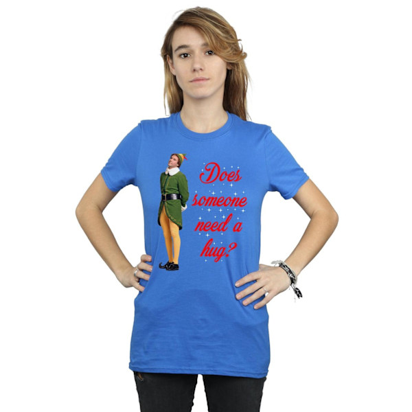 Elf Dam/Kvinnor Hug Buddy Bomull Boyfriend T-Shirt S Royal Blå Royal Blue S