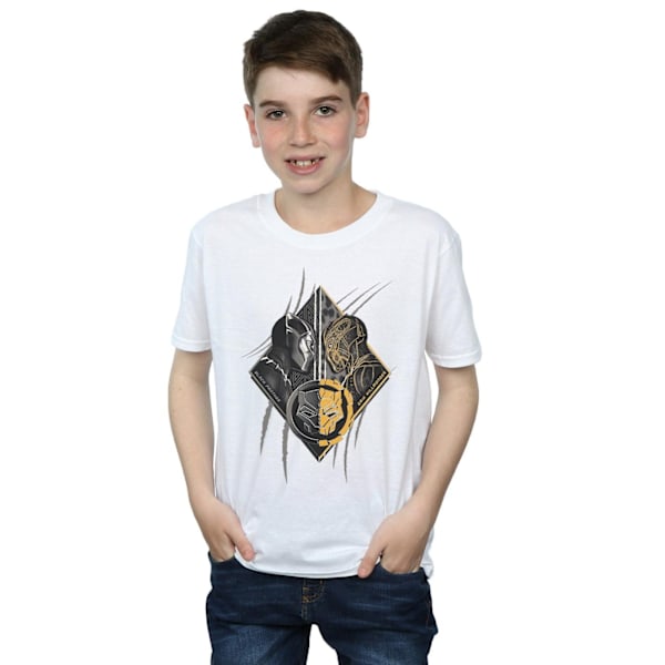 Marvel Boys Black Panther Vs Killmonger T-Shirt 9-11 År Vit White 9-11 Years