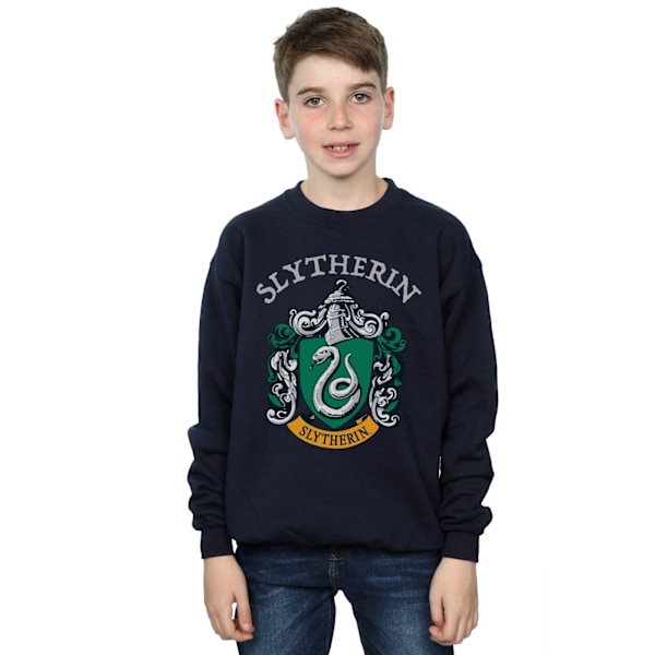 Harry Potter Pojkar Slytherin Crest Sweatshirt 5-6 År Marinblå Navy Blue 5-6 Years