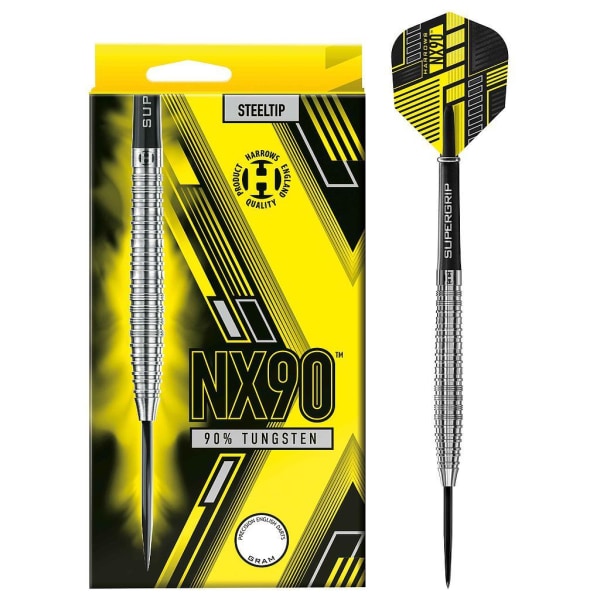 Harrows NX90 Tungsten Dart (paket med 3) 22g Silver/Svart/Gul Silver/Black/Yellow 22g