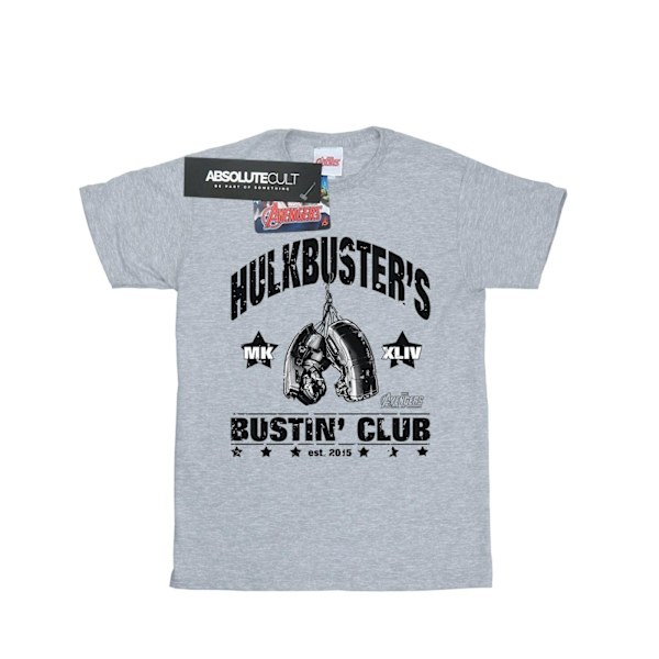 Marvel Mens Iron Man Hulkbuster´s Bustin´ Club T-Shirt 3XL Spor Sports Grey 3XL