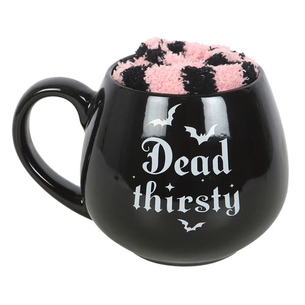 Something Different Dead Thirsty 500ml Mugg och Strump-set One Size Black/Pink One Size