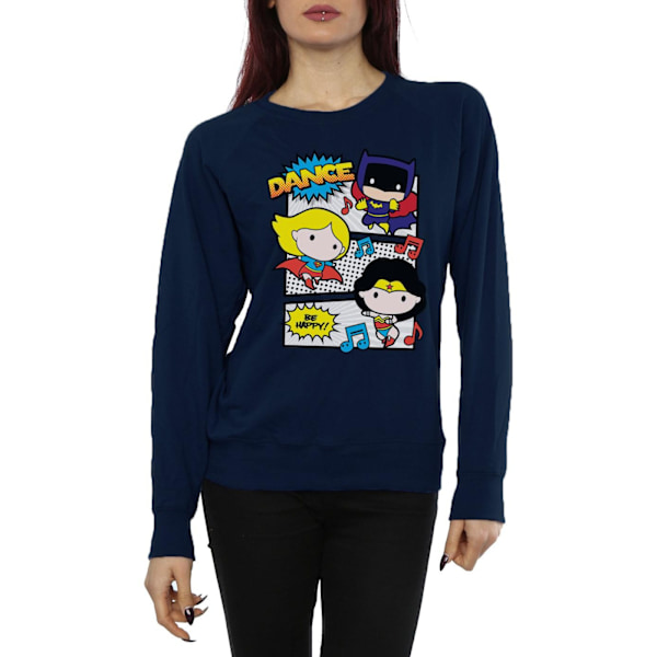 DC Comics Dam/Kvinnor Chibi Super Friends Dans Sweatshirt XL Navy Blue XL