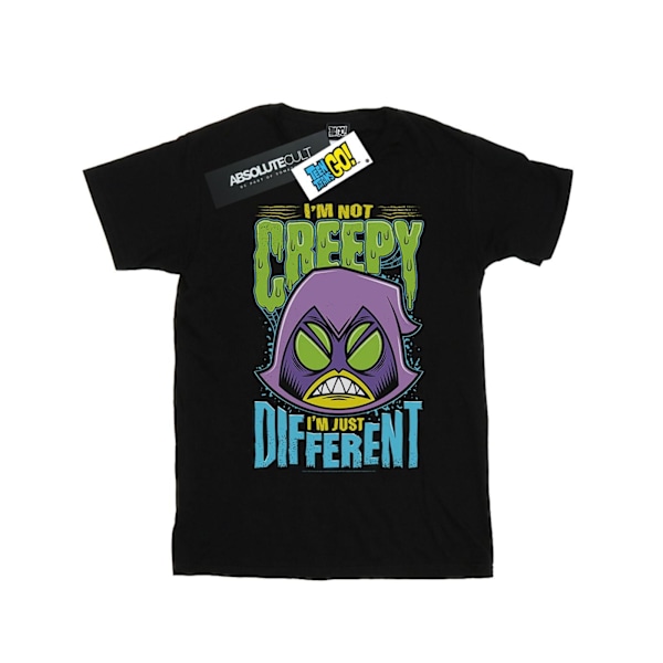 DC Comics Girls Teen Titans Go Creepy Raven Bomull T-shirt 7-8 Black 7-8 Years