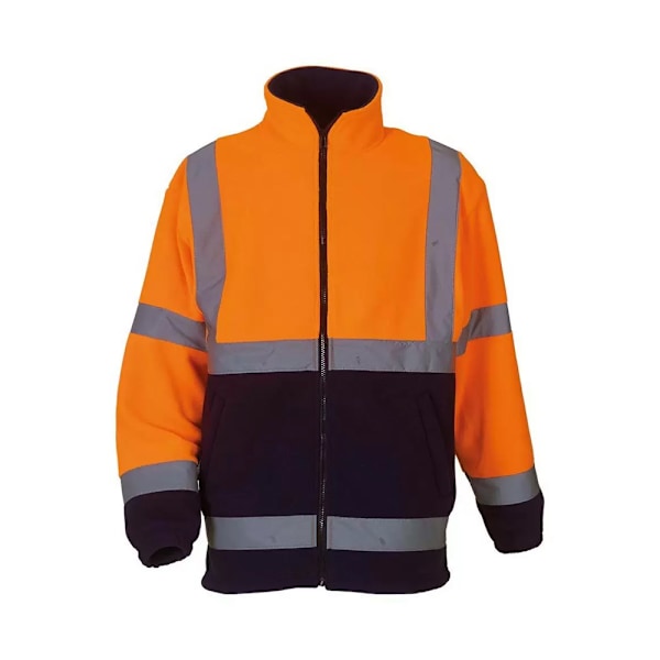 Yoko Unisex Vuxen Hi-Vis Fleecejacka XXL Orange/Marin Orange/Navy XXL