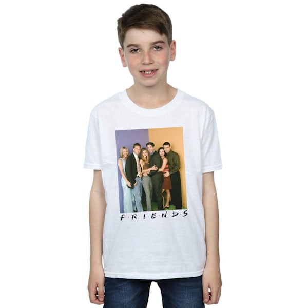 Friends Boys Group Photo T-Shirt 7-8 år Vit White 7-8 Years