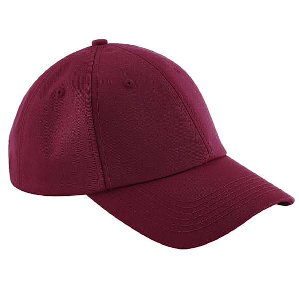 Beechfield Unisex Authentic 6 Panel Baseball Cap (2-pack) På Burgundy One Size