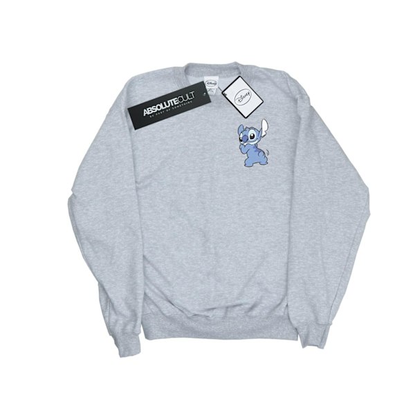 Disney Boys Lilo And Stitch Stitch Bakside Brösttryck Sweatshirt Sports Grey 7-8 Years