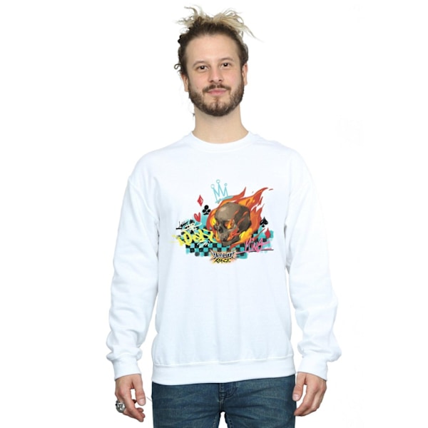 Disney Herr Wreck It Ralph Race Skull Sweatshirt M Vit White M