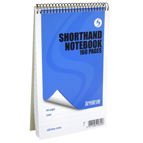 Silvine Stenografiblock (Paket med 12) En Storlek Blå Blue One Size