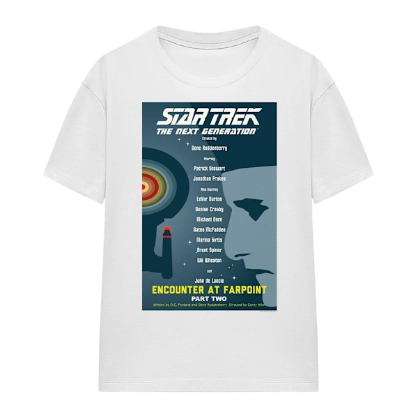 Star Trek Unisex Vuxen The Next Generation Säsong 1 Avsnitt 2 T-shirt White S