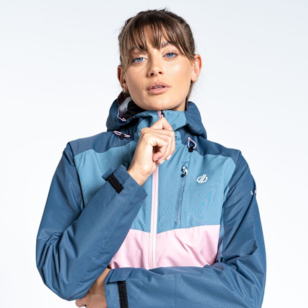 Dare 2B Dam/Kvinnor Diverse II Vattentät Jacka 16 UK Powder Powder Pink/Bluestone 16 UK