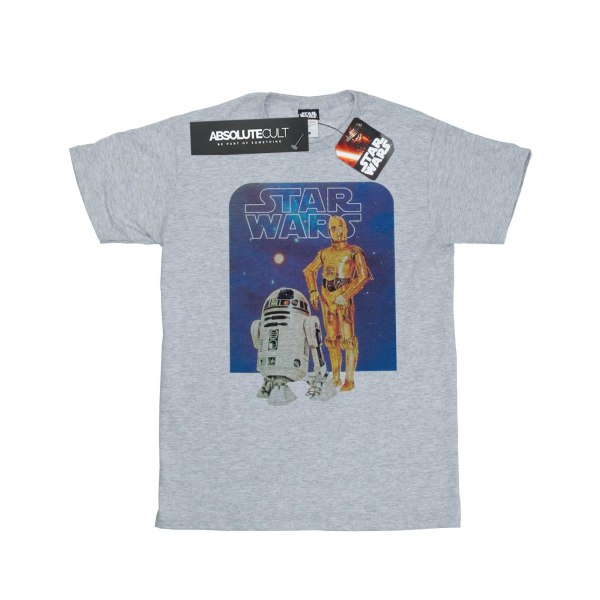 Star Wars Boys R2-D2 och C-3PO T-shirt 5-6 år Sports Grey Sports Grey 5-6 Years