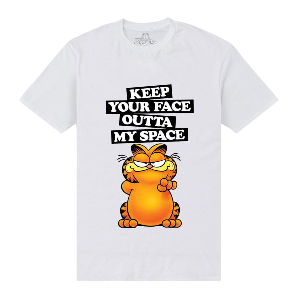 Garfield Unisex Adult My Space T-shirt XXL Vit White XXL