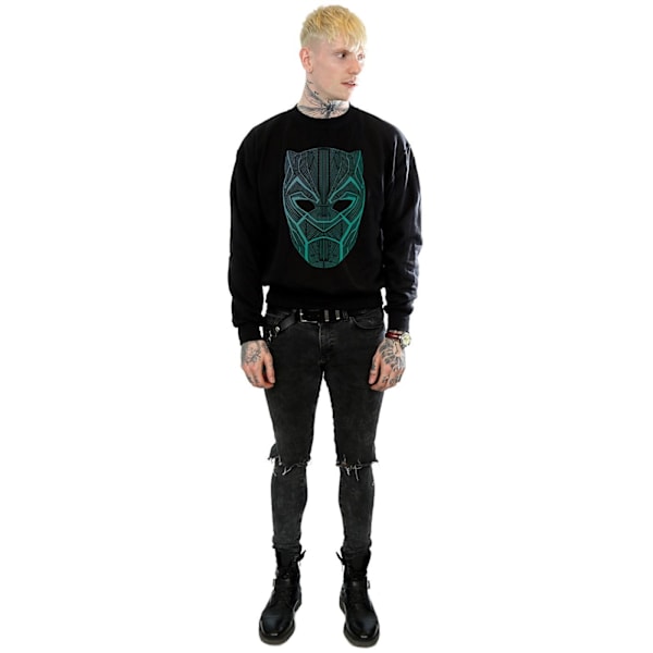 Marvel Herr Svart Panter Tribal Mask Sweatshirt M Svart Black M