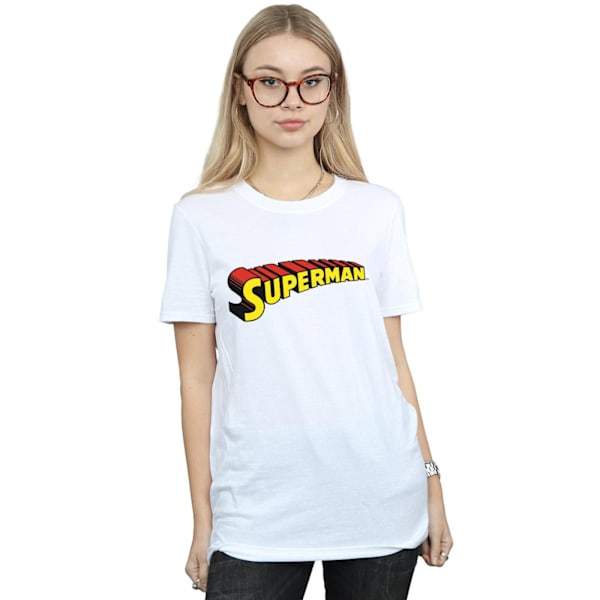 DC Comics Dam/Kvinnor Superman Teleskopisk Loco Bomull Pojkvän White 3XL