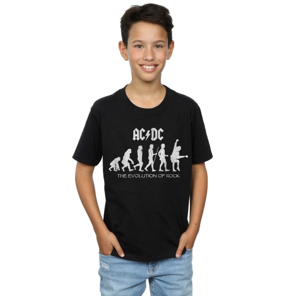 ACDC Boys Evolution Of Rock T-shirt 12-13 år Svart Black 12-13 Years