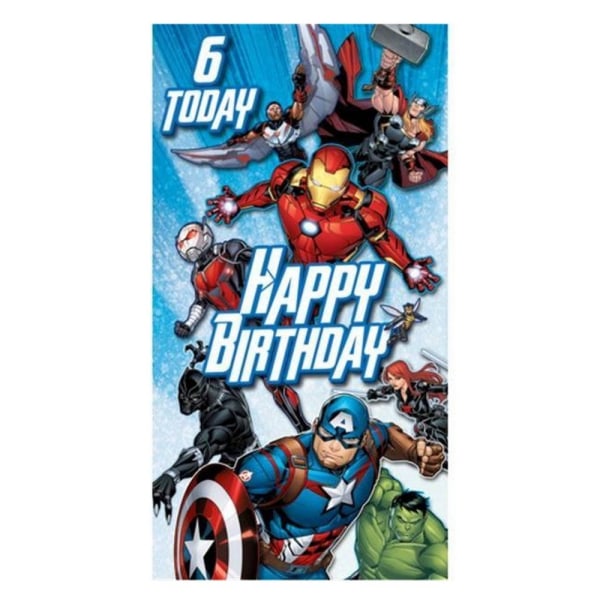 Avengers 6 Today Grattis på födelsedagen Kort En one size Flerfärgad Multicoloured One Size