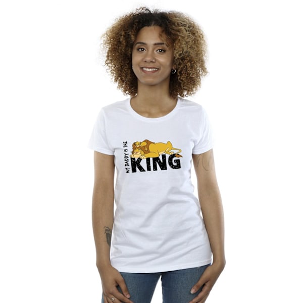 Disney Dam/Dam The Lion King Daddy Is King Bomull T-shirt White S