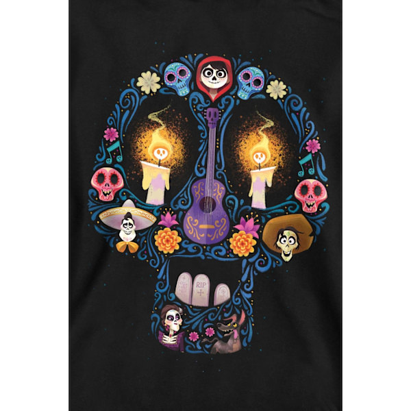 Coco Unisex Vuxen Day Of The Dead Ernesto Miguel Hector Skalle S Black L