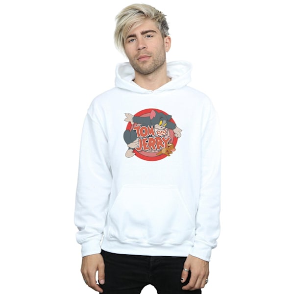 Tom And Jerry Herr Classic Catch Hoodie S Vit White S