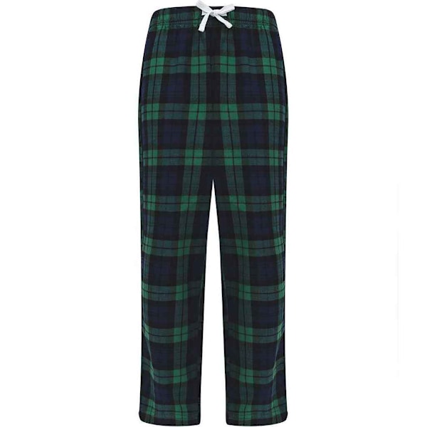 SF Minni Barn/Barn Tartan Lounge Byxor 11-12 År Marinblå/Grön Navy/Green 11-12 Years