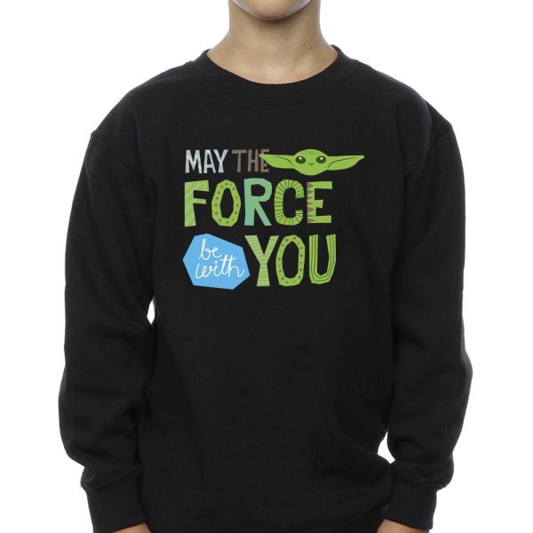 Star Wars Boys The Mandalorian May The Force Be With You Sweats Black 7-8 Years